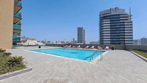 Pool - Free housekeeping visits during your stay - StayShort - Comfortable Studio Stay in Square Tower Ideal for 2 (JVC)