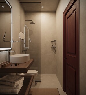 Standard Double or Twin Room, Garden View | Bathroom | Free toiletries, hair dryer, towels, soap - Casa di Notos Beach Hotel-Georgioupolis (Georgioupolis - Driamia)