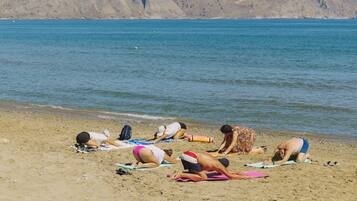On the beach, beach bar