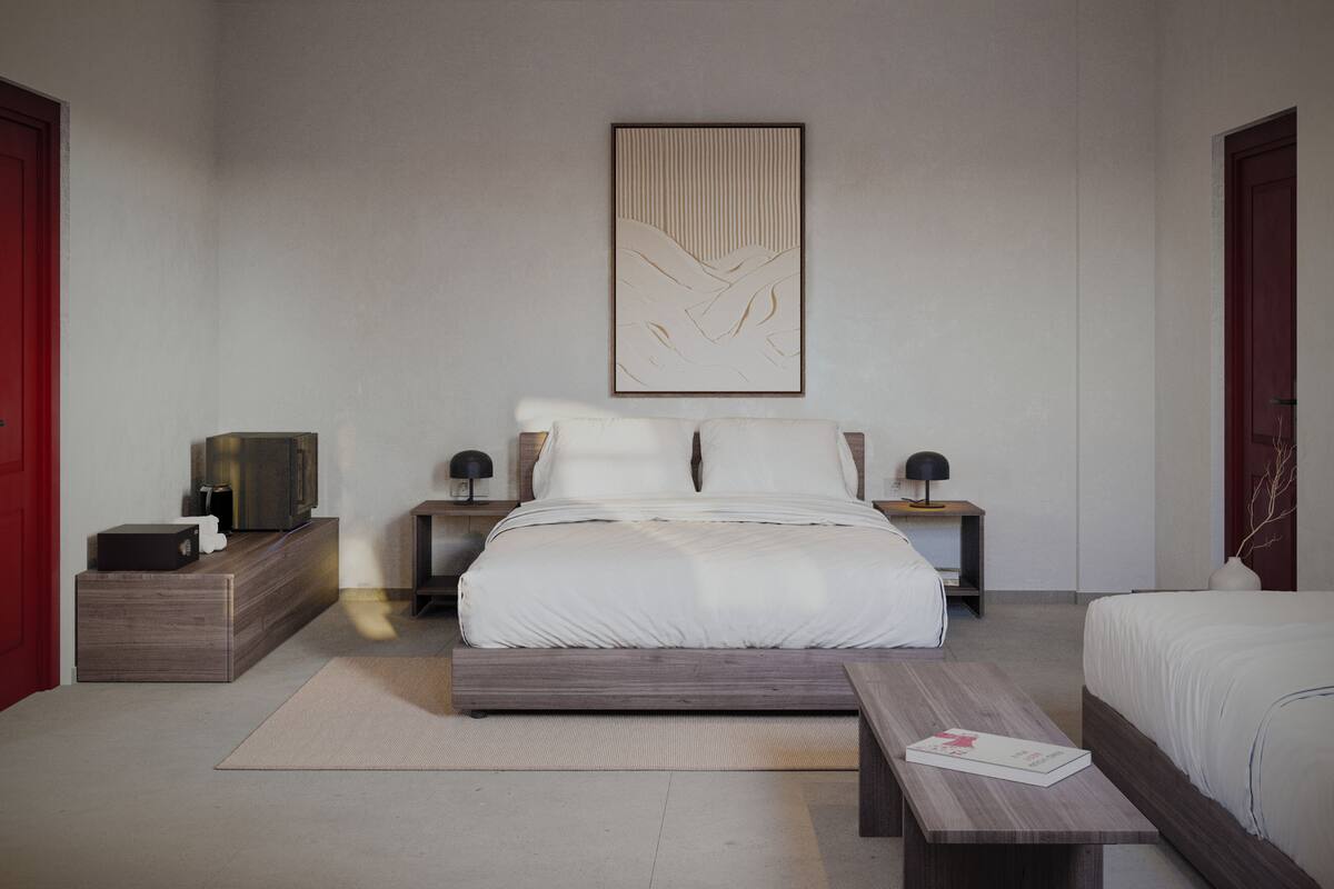Standard Double Room | Coffre-fort, accès au Wi-Fi (inclus), literie fournie
