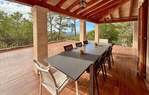 Outdoor dining - Awesome home in Andratx with private swimming pool, can be inside or outside (Andratx)