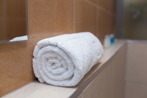 Studio | Salle de bain | Douche, articles de toilette gratuits, serviettes fournies, savon