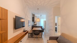 Basic Apartment | Living area - Apts in a Condominium Just 550 Meters From Pereque Beach Etps (Porto Belo)