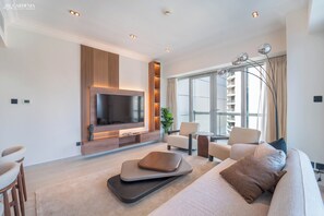 Living area - Modern Apartment + City Views  Downtown Dubai (Dubai)