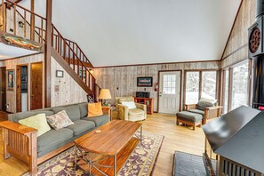House (3 Bedrooms) | Interior - Pere Marquette Riverfront Retreat, Fish On-site! (Branch)