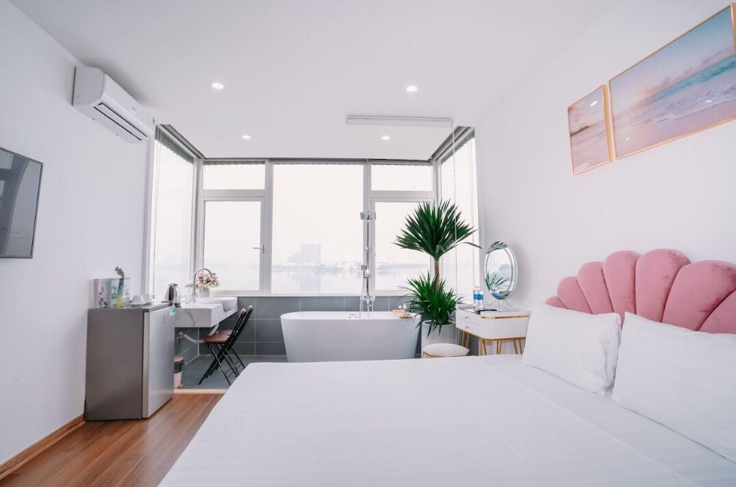 이그제큐티브 더블룸, 호수 전망 | 노트북 작업 공간, 무료 WiFi, 침대 시트