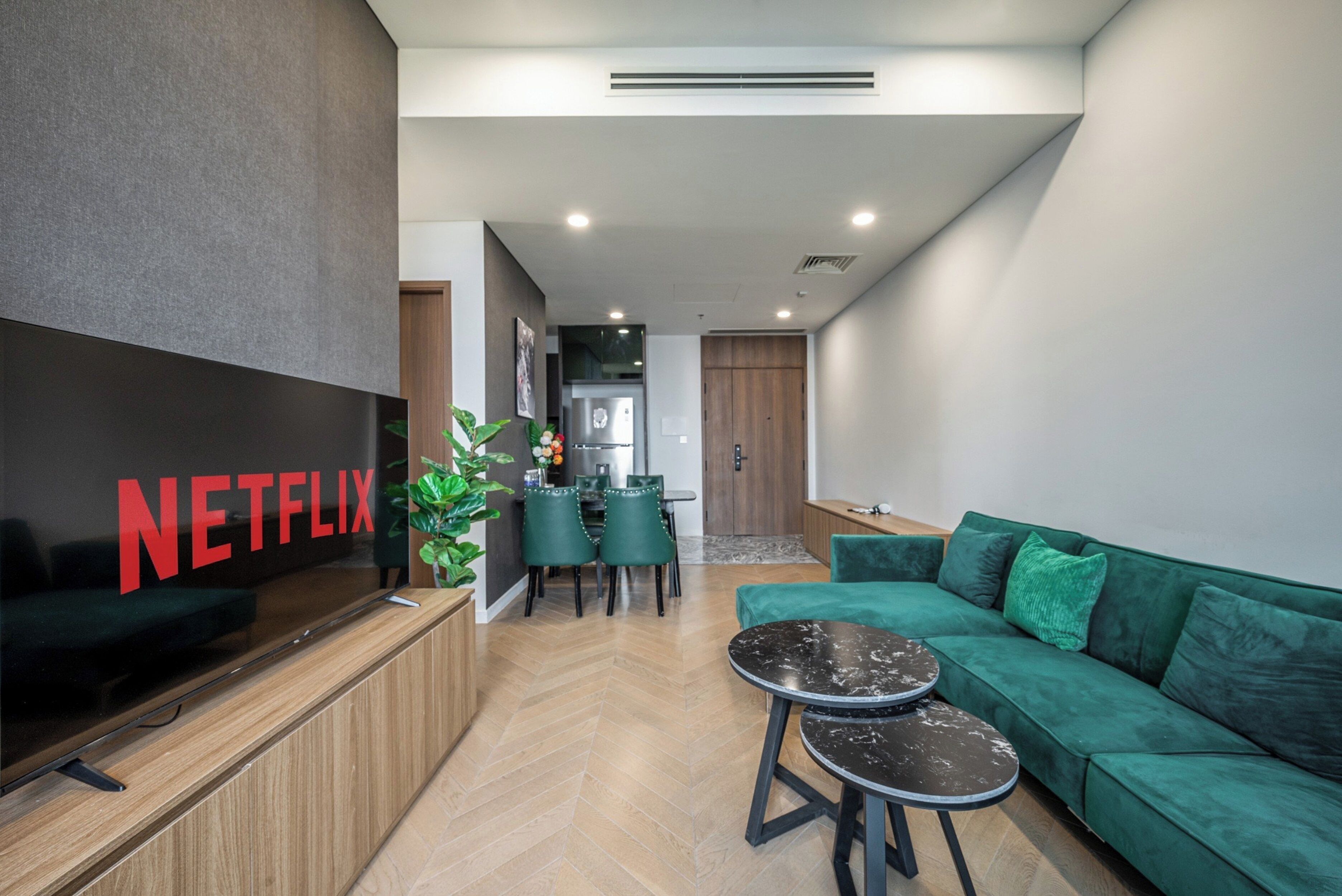 Luxury Apartment, 2 Bedrooms, Kitchen, City View | Living area | 55-inch Smart TV with digital channels