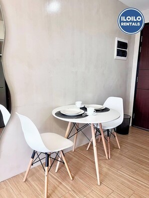 Shared Dormitory, 1 Bedroom, Accessible, Smoking | Dining room - Room-stylish Studio Stay at Saint Domini (Iloilo)