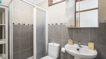 Ducha, secador de pelo y toallas