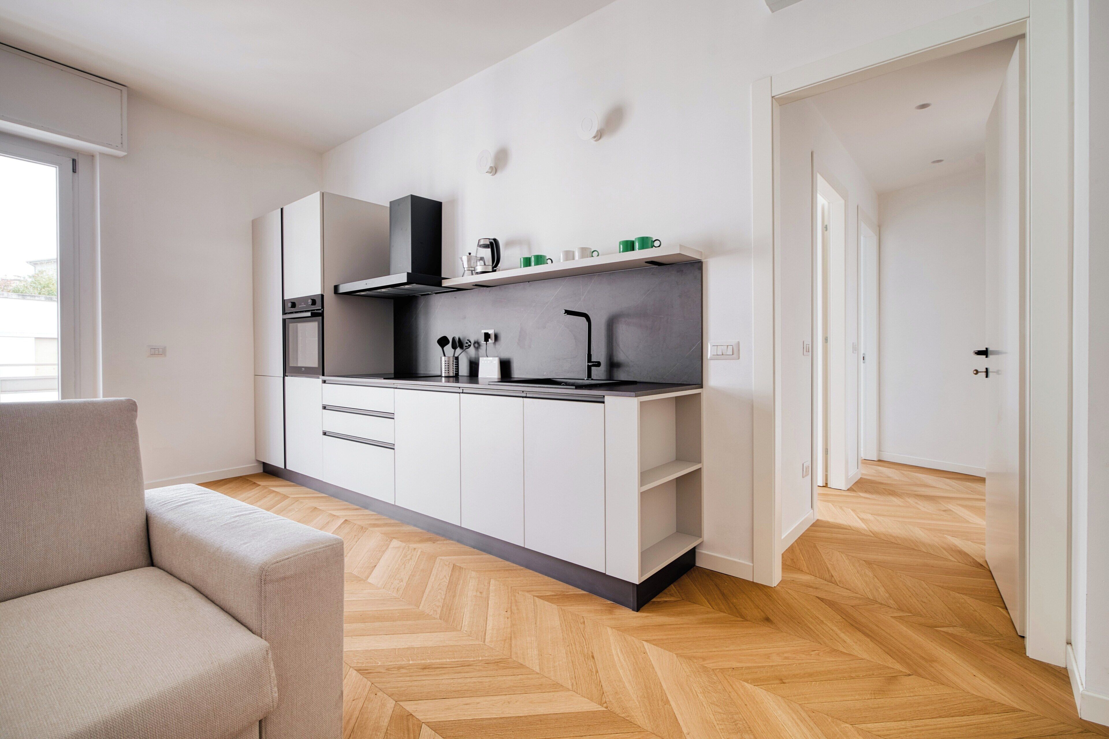 Apartment, 2 Bedrooms, Balcony | Private kitchen | Fridge, oven, stovetop, dishwasher