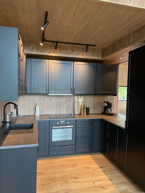 Ovn, kokeplater og oppvaskmaskin