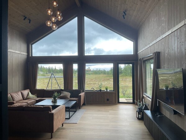 Televisie en een open haard