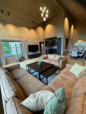 Televisie en een open haard