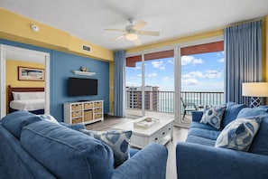 TV - Gulf-Front 1BR + Bunks | Shores of Panama New Listing (Panama City)