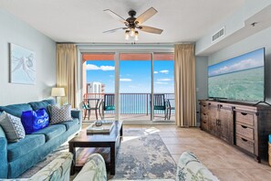 Condo, Multiple Beds, Balcony, Ocean View (Shores of Panama 2212) | Living area - Shores of Panama 2212 Sea You Soon (Panama City Beach)