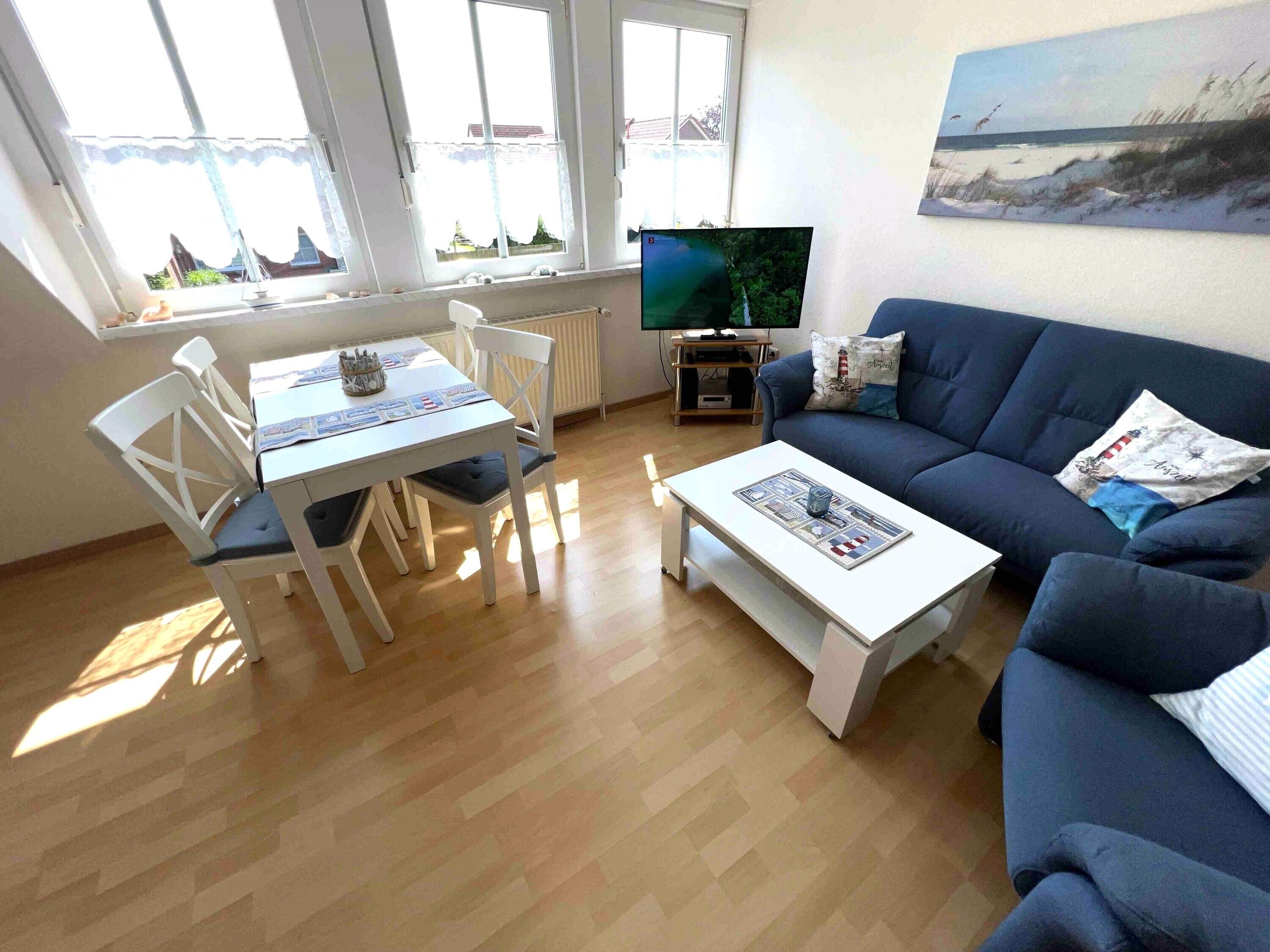 Fernseher, DVD-Player, Stereoanlage