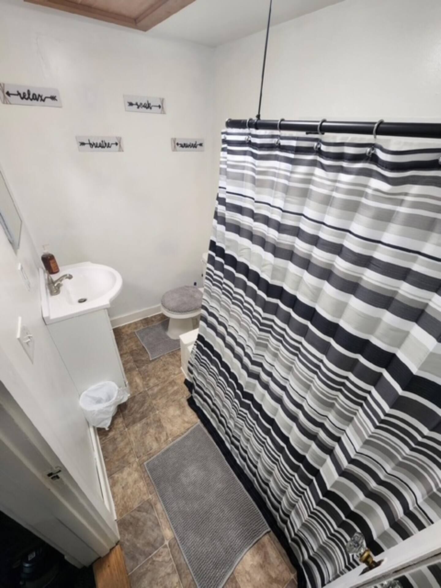 Towels, soap, toilet paper