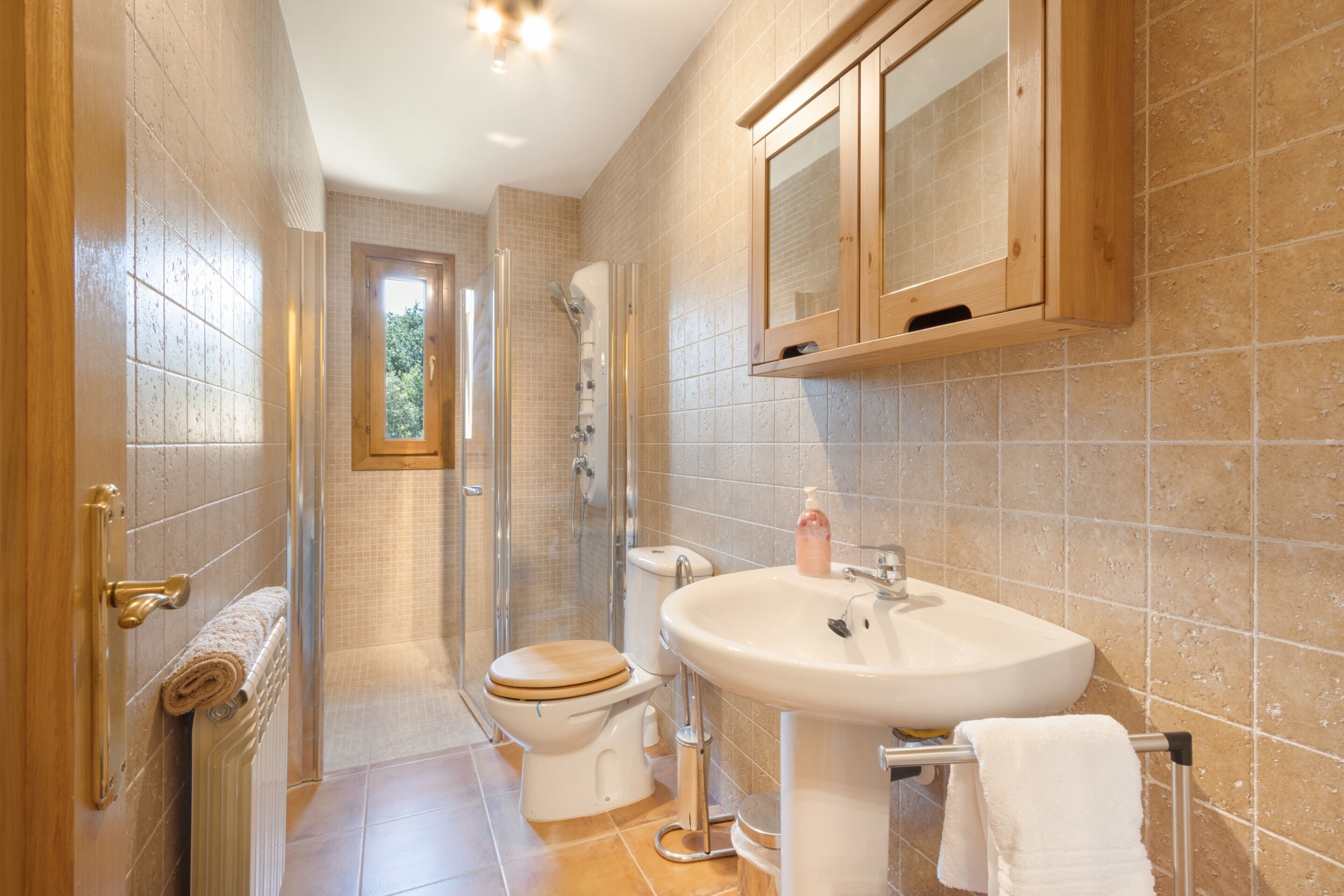 Een douche, gratis toiletartikelen, een haardroger, handdoeken