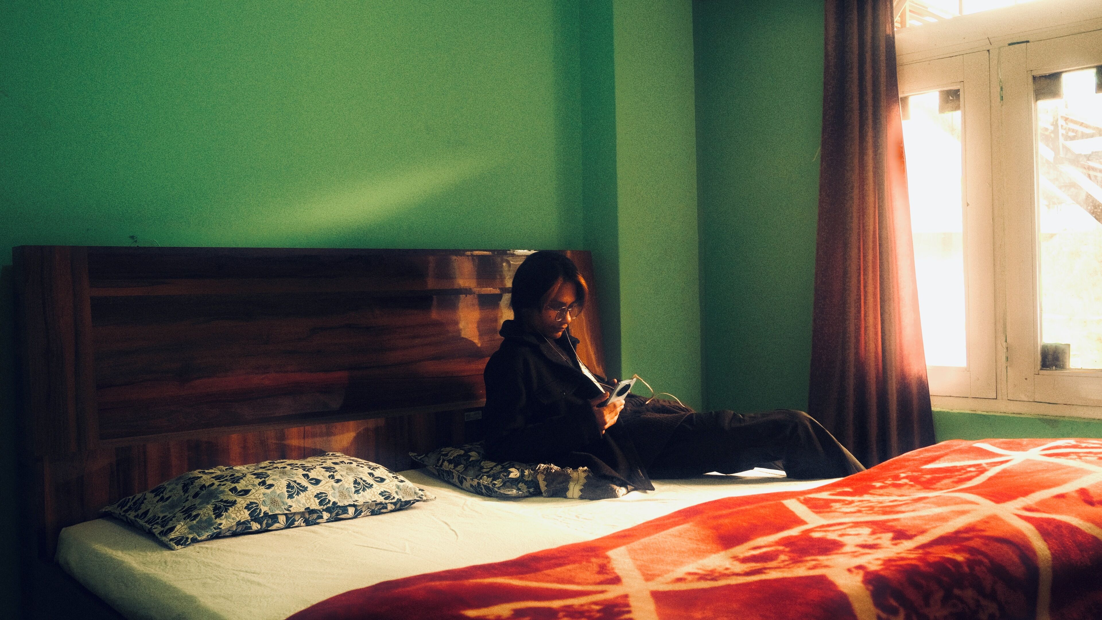 單人房, 1 張標準雙人床, 山景, 地面層