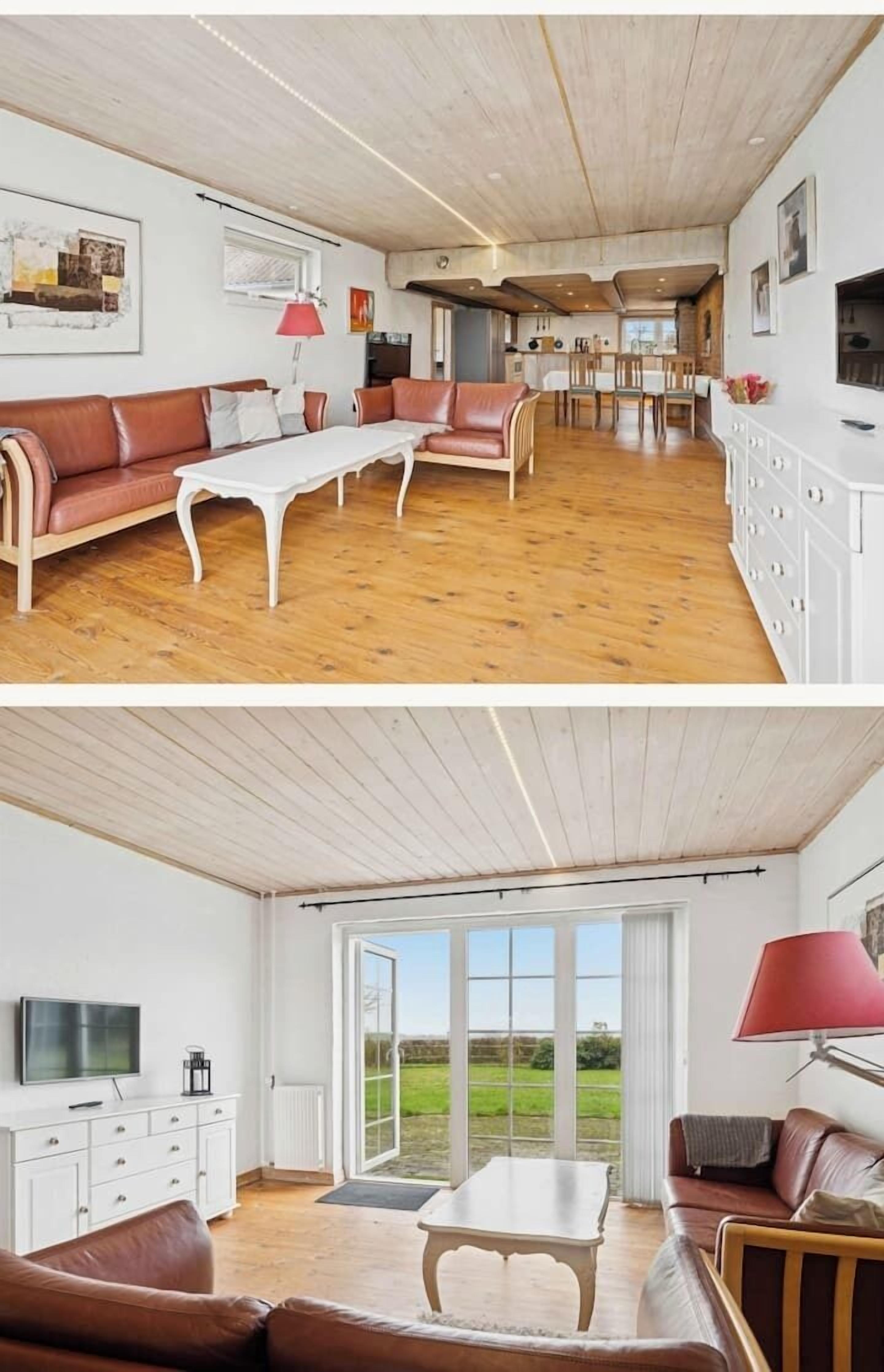 Televisión y chimenea 