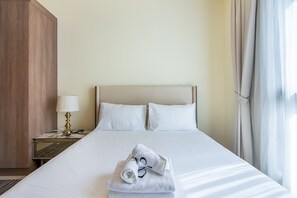 2 slaapkamers, een strijkplank/strijkijzer, gratis wifi, beddengoed