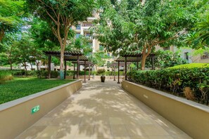 Terrace/patio - Exclusive 2 Bedroom Apartment | Resort-Style Living | Rahaal 2, MJL Dubai (Dubai)