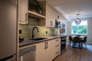 Microwave, oven, stovetop, dishwasher