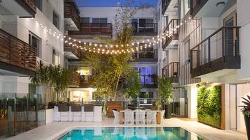 Outdoor pool, a heated pool