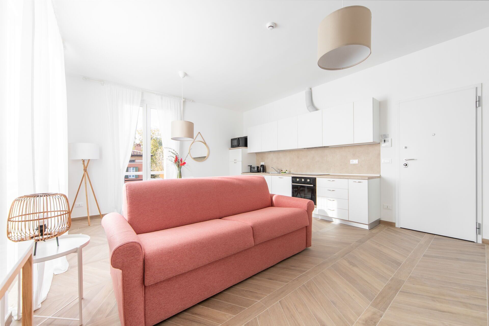 Departamento, balcón, vista a la ciudad (Pedretti 207) | Área de sala de estar