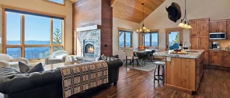 Smart TV y chimenea