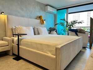 1 bedroom, WiFi, bed sheets - Serene Coastal Studio with King Bed & Balcony (Luquillo)