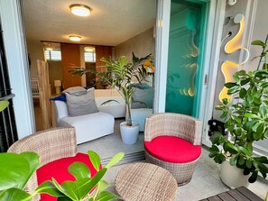 1 bedroom, WiFi, bed sheets - Serene Coastal Studio with King Bed & Balcony (Luquillo)