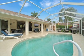 A heated pool - Bonitaville | Coastal Family Oasis w/ Heated Pool & Outdoor Living (Bonita Springs)
