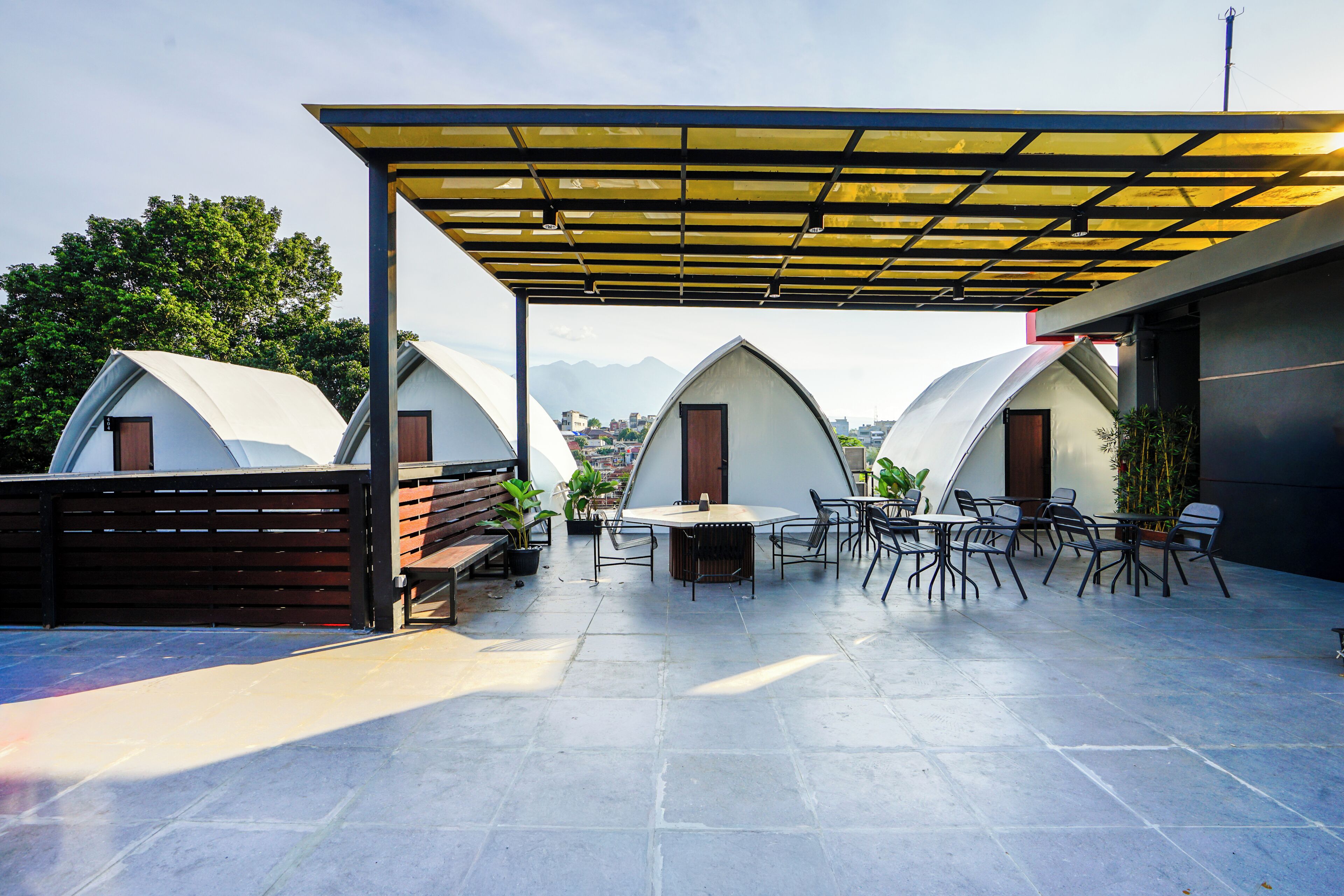 Standard Tent, 1 Queen Bed, Mountain View | Laptop workspace, free WiFi, bed sheets