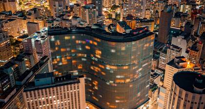 Studio apartment on the 24th floor of the Copan building.