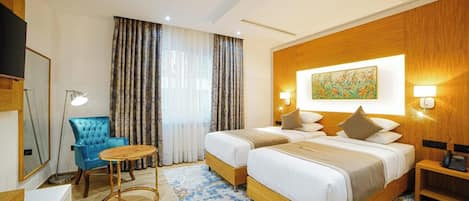 Standard Double or Twin Room | Premium bedding, minibar, in-room safe, desk