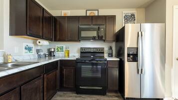 Microwave, oven, stovetop, dishwasher