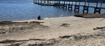 New 5-bedroom house with secluded yard, deck & access to private beach & dock