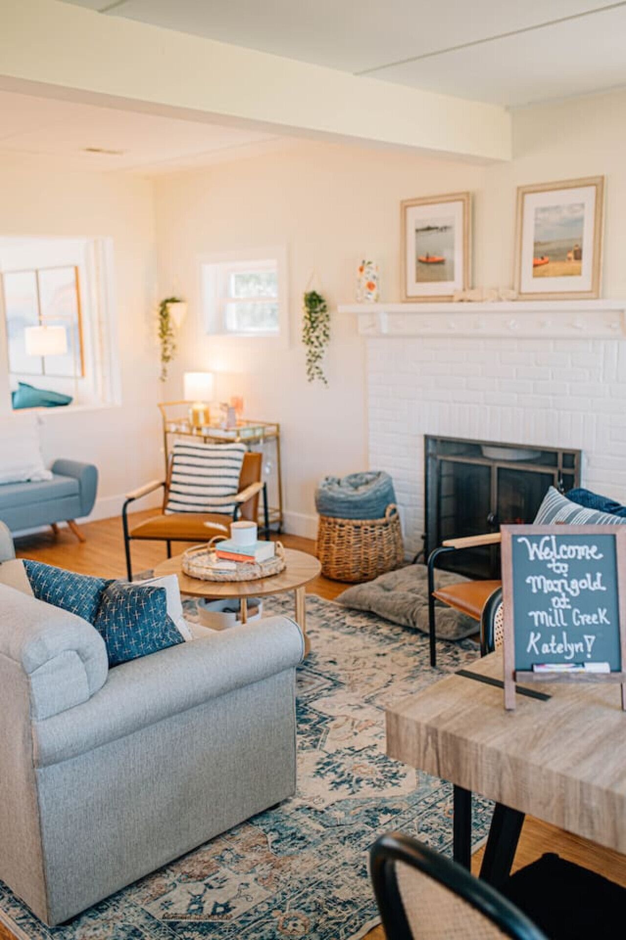 Télévision, cheminée, livres, chaîne hi-fi