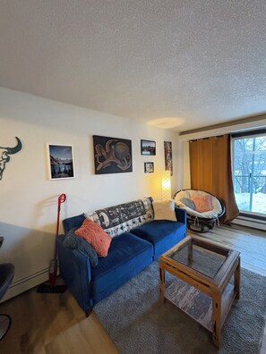 TV, fireplace - Cozy boho condo close to downtown! (Calgary)