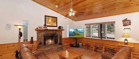 Fernseher, Kamin, Videospiele