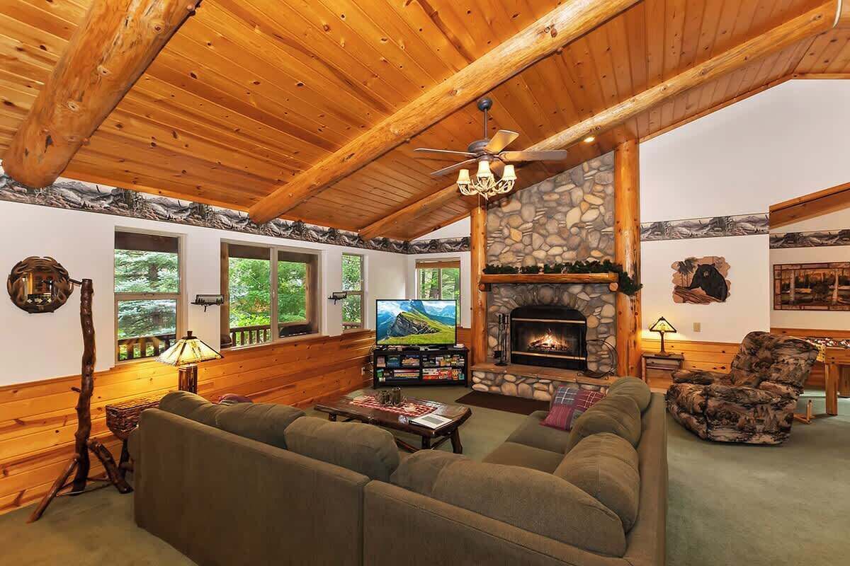 Télévision, cheminée, jeux vidéo