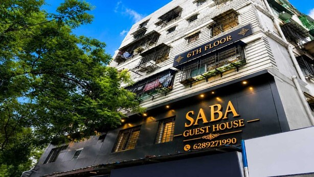 A building with a sign for 'SABA GUEST HOUSE' on the 6th floor. - SABA GUEST HOUSE (Kolkata)