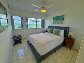 2 bedrooms, desk, iron/ironing board, travel cot - Beachfront 2b/2b Isla Verde  Walk 2 Eat  Parking (Carolina)