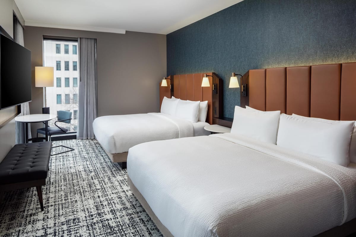 In-room safe, desk, laptop workspace, blackout curtains