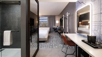 In-room safe, desk, laptop workspace, blackout drapes