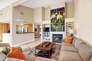 TV, fireplace, offices - Lush Landscaping and Great Golfer View-VB607 (Palm Desert)