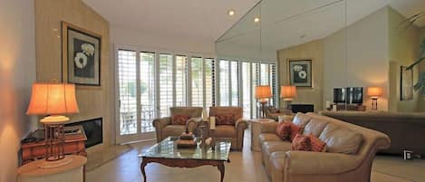 TV, fireplace, offices