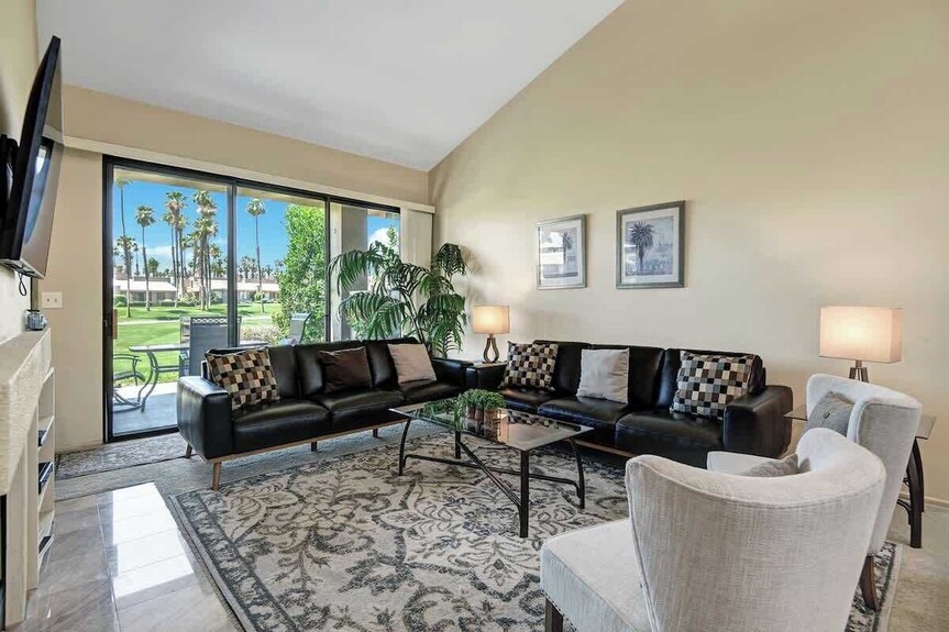 South Facing Patio-view Of 18th Fairway-v3846 - Palm Desert, CA