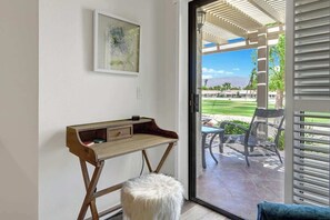 Interior - Pet-friendly condo with fireplace, and pool access (Palm Desert)
